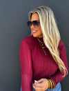 Porsha Lace Top (Burgundy)