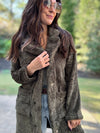 Stay Cozy Sherpa Coat (Dark Olive)