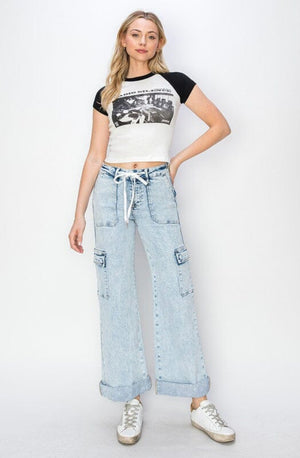 Risen Cargo Drawstring Jeans