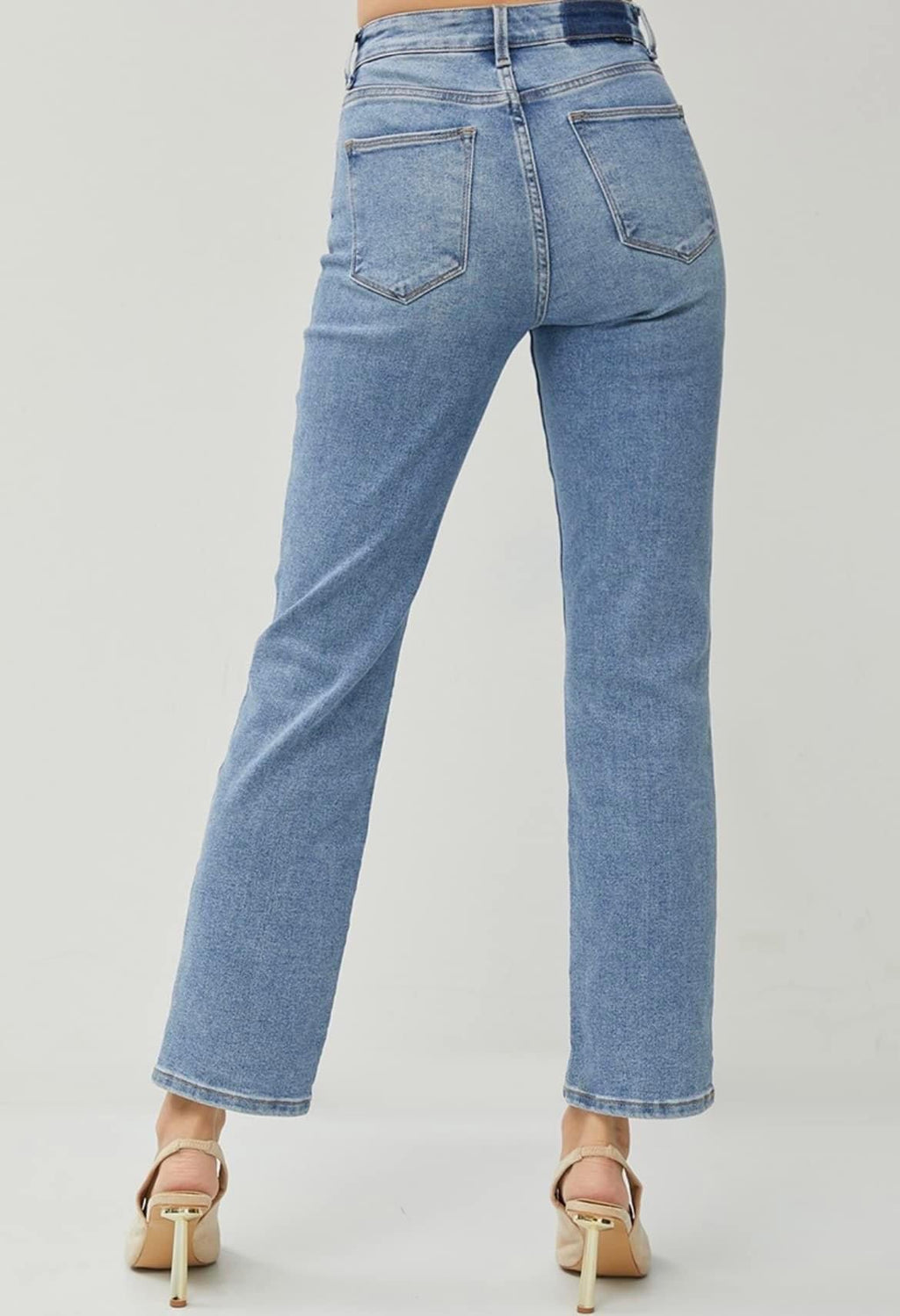 Crossing Over Straight Leg Jeans