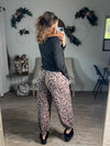 Brushed Hacci Leopard Joggers