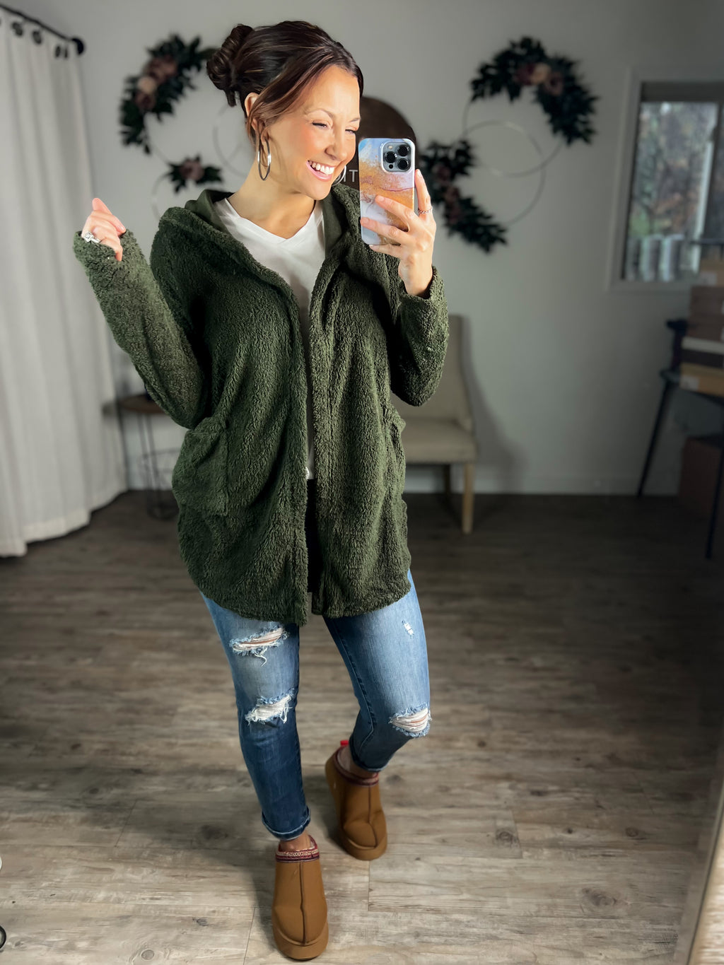 Fuzzy Feelings Hooded Cardi