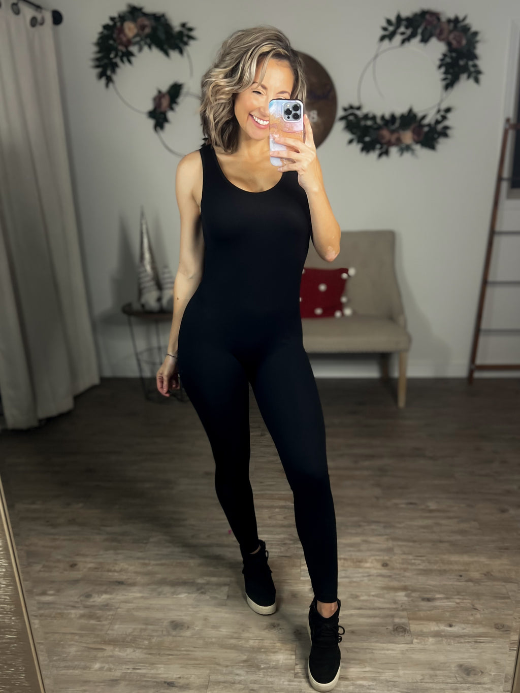 Ready To Roll Ribbed Bodysuit (Black)