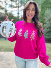 Pink Christmas Tinsel Tree Sweater