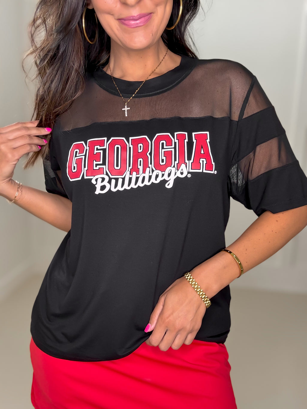 Georgia Jersey Tee (Black)