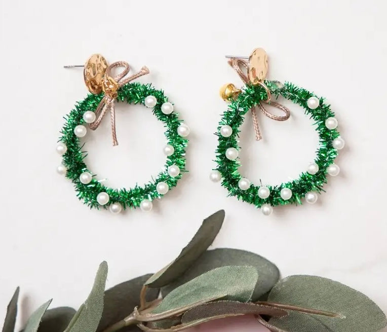 Holiday Wreath Earrings