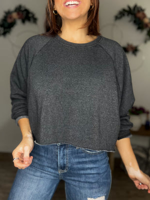 Raw Hem Comfort Sweatshirt