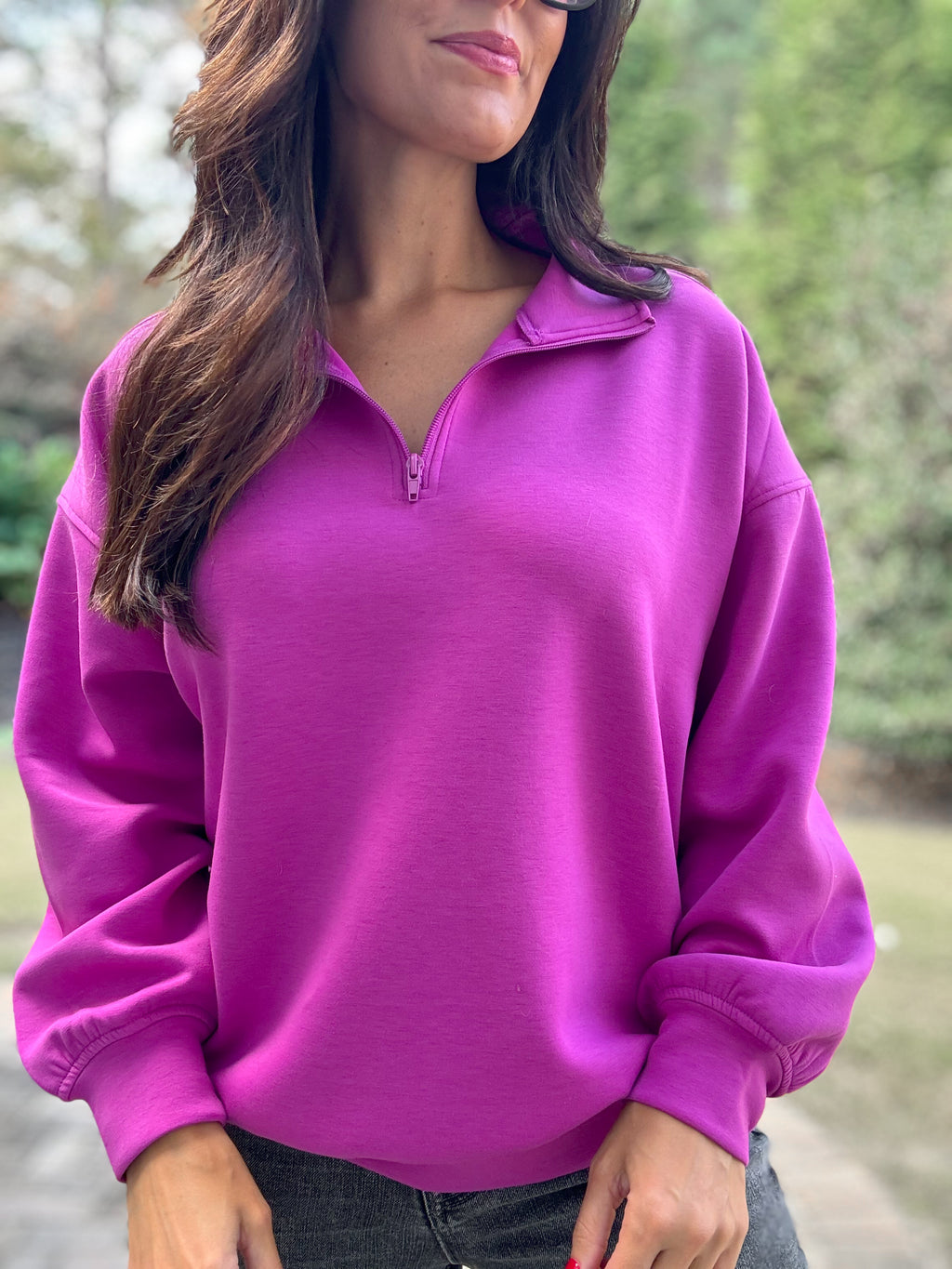 Basic Dreamstreme 2.0 Oversized Quarter Zip Pullover (Purple/Pink)