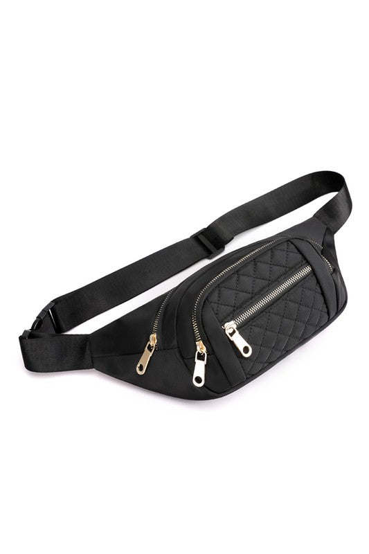 Quilted Multi Pocket Bag (Grey)