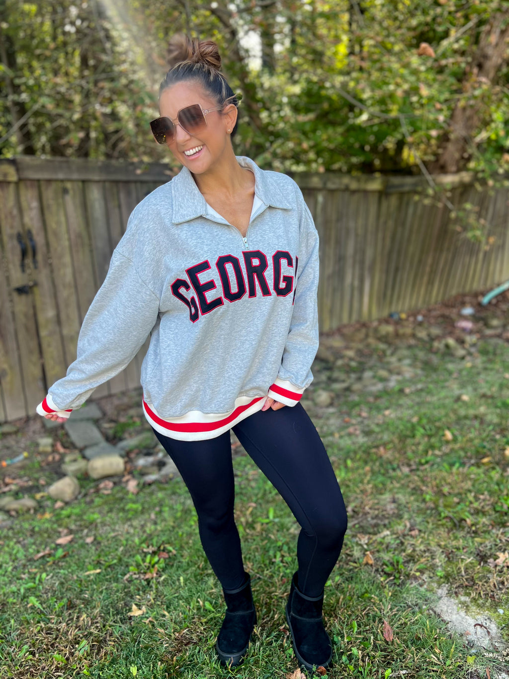 Georgia Varsity Quarter Zip