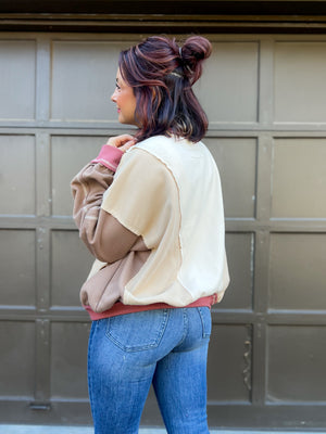 Color Block Bomber Jacket