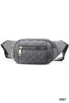 Quilted Multi Pocket Bag (Grey)