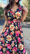 Rosie Floral Maxi Dress (Wrinkle Resistant)