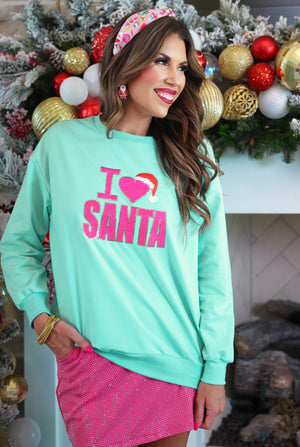 I Love Santa Sweatshirt/Pre-Order/ Ships 11-18