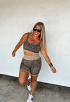 Cheetah Girl Bra & Biker Shorts Set