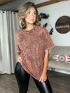 Must Have Mineral Wash Tee (Rust Brown)