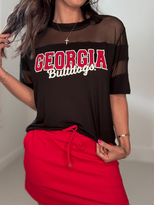 100% Pay in Full PRE-ORDER / Georgia Jersey Tee (Black) / Estimated Ship 8/9/24