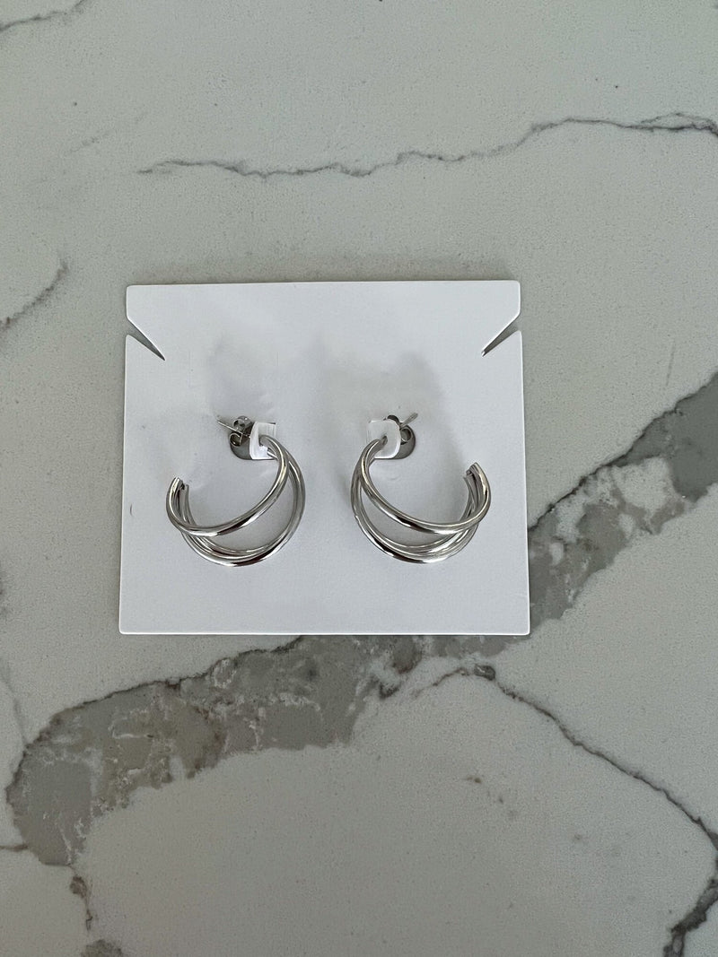 Triple Hoops (Silver)