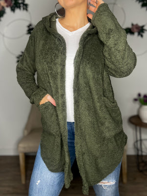 Fuzzy Feelings Hooded Cardi