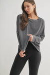 On The Go Pullover (Heathered Black)