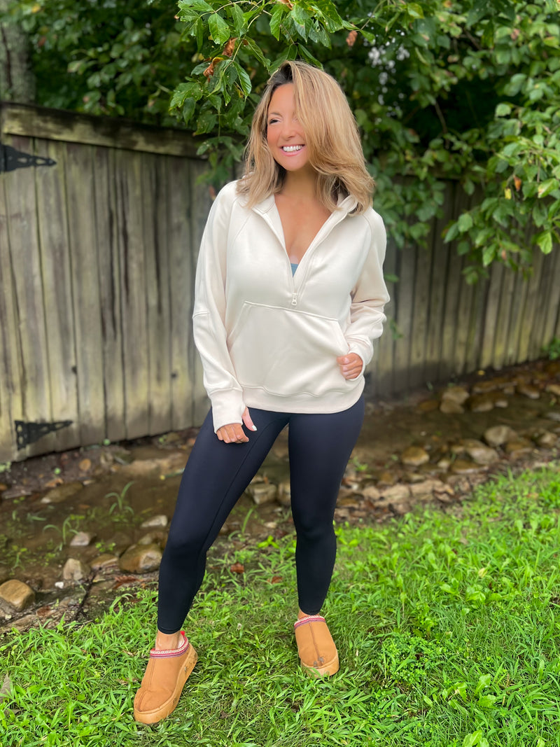 Dream Stream Half Zip Pullover (Cream)