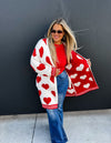 Heart So Full Reversible Cloud Cardigan (Red)