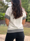 Colleen Contrasting Knit Top