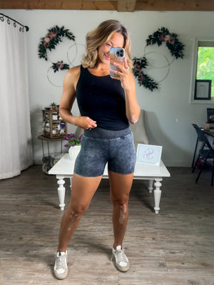 Get It Girl Biker Shorts (Charcoal)