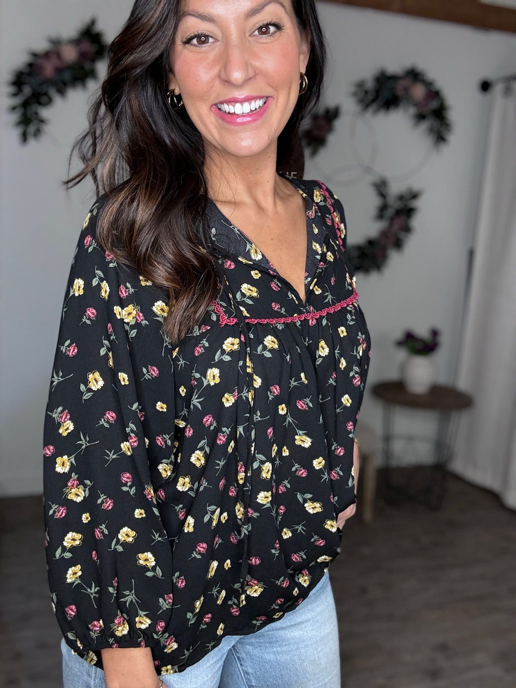 Floral & Lace Blouse