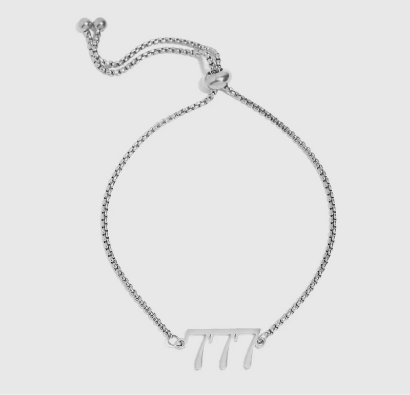 777 Lucky Angel Bracelet (Silver)/ Ships in 1 Week