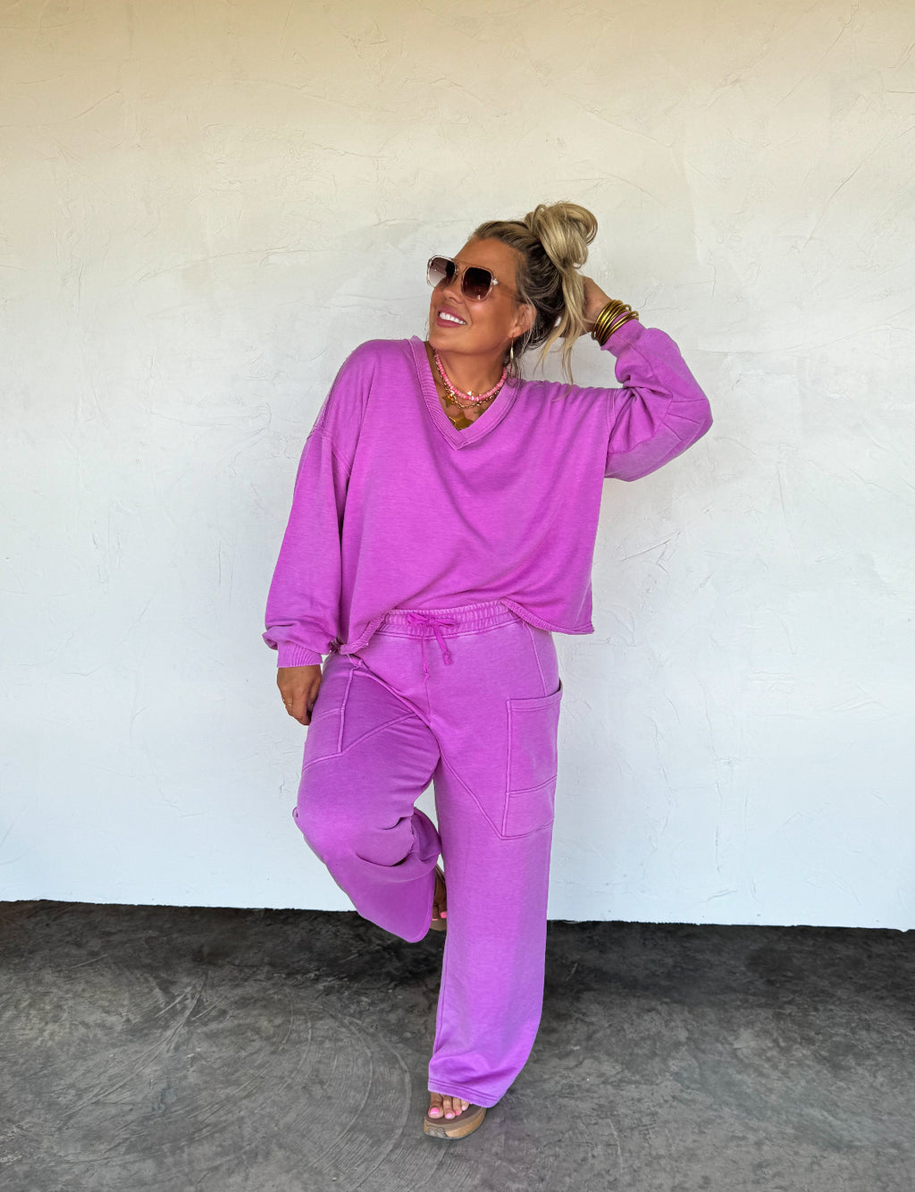 Living In Lounge Pants (Magenta)/ Pre-Order/ Ships Mid September