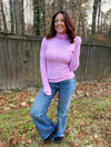 Raelynn Lightweight Turtleneck Sweater (Mauve)