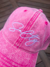 Salty Embroidered Acid Wash Cap (Pink)