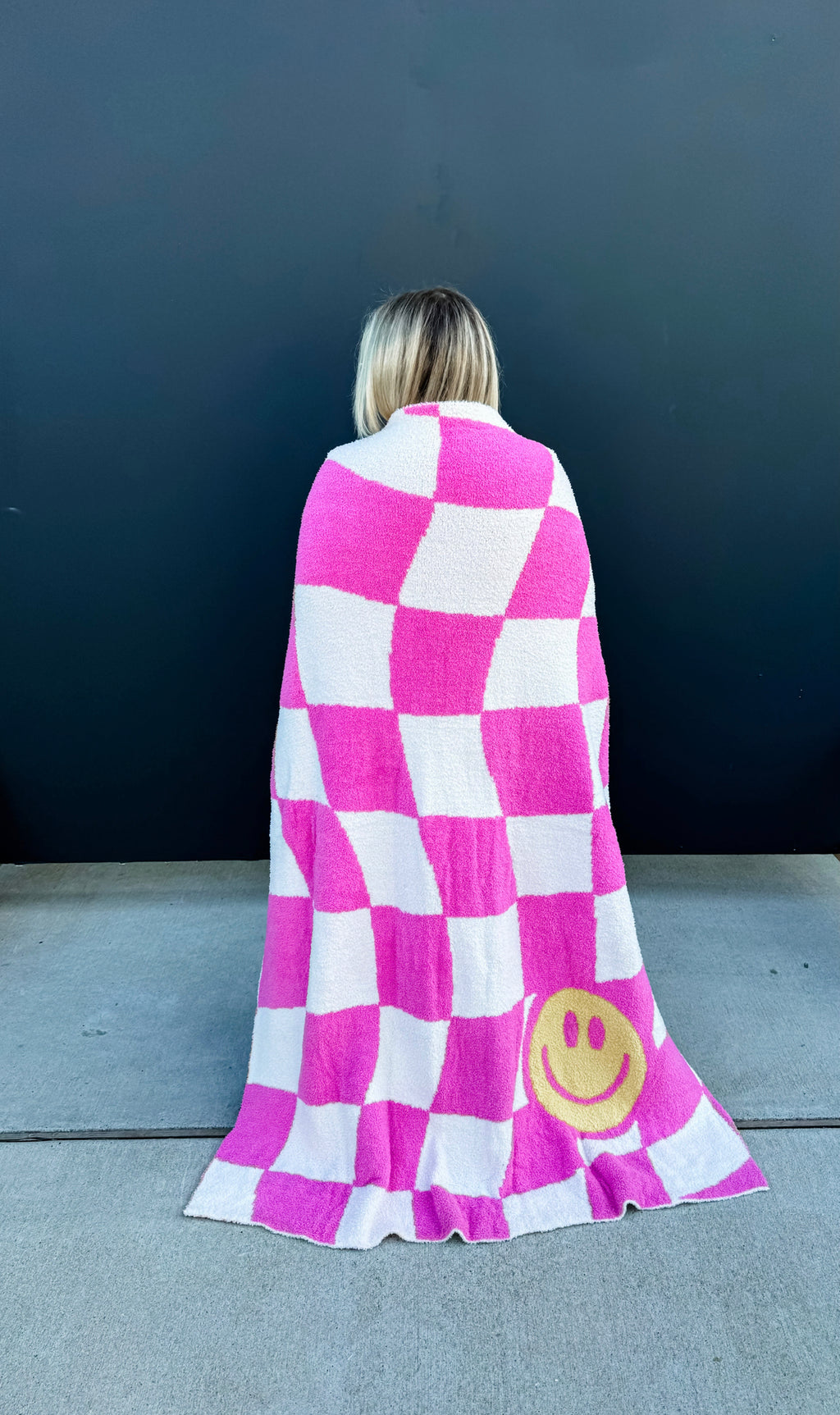 Checkered Smile Cloud Blanket