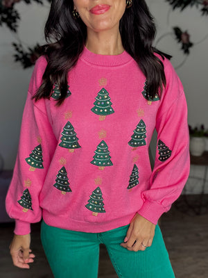 Holiday Sparkle Tree Sweater