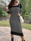 Millie Striped Midi Sweater Dress