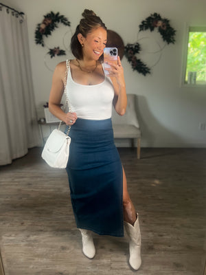 Lizzy Denim Maxi Skirt