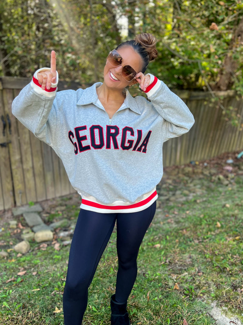 Georgia Varsity Quarter Zip