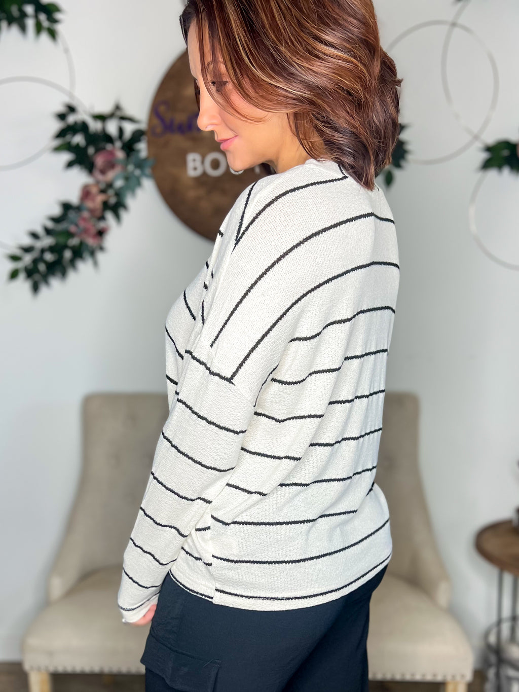 Jesse Knitted Striped Top