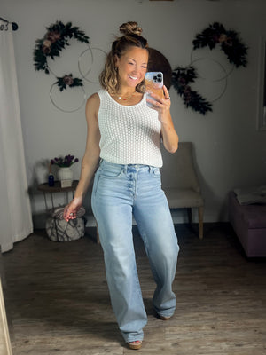 Off The Cuff Wide Leg Jean W/Tummy Control