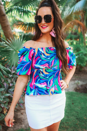 Colorful Days Smocked Peplum Top / PRE-ORDER Ships 3/11