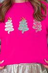 Pink Christmas Tinsel Tree Sweater