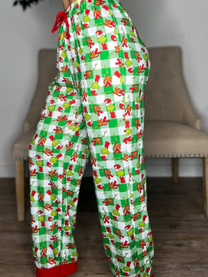 Grinch & Max Drawstring PJ Pants