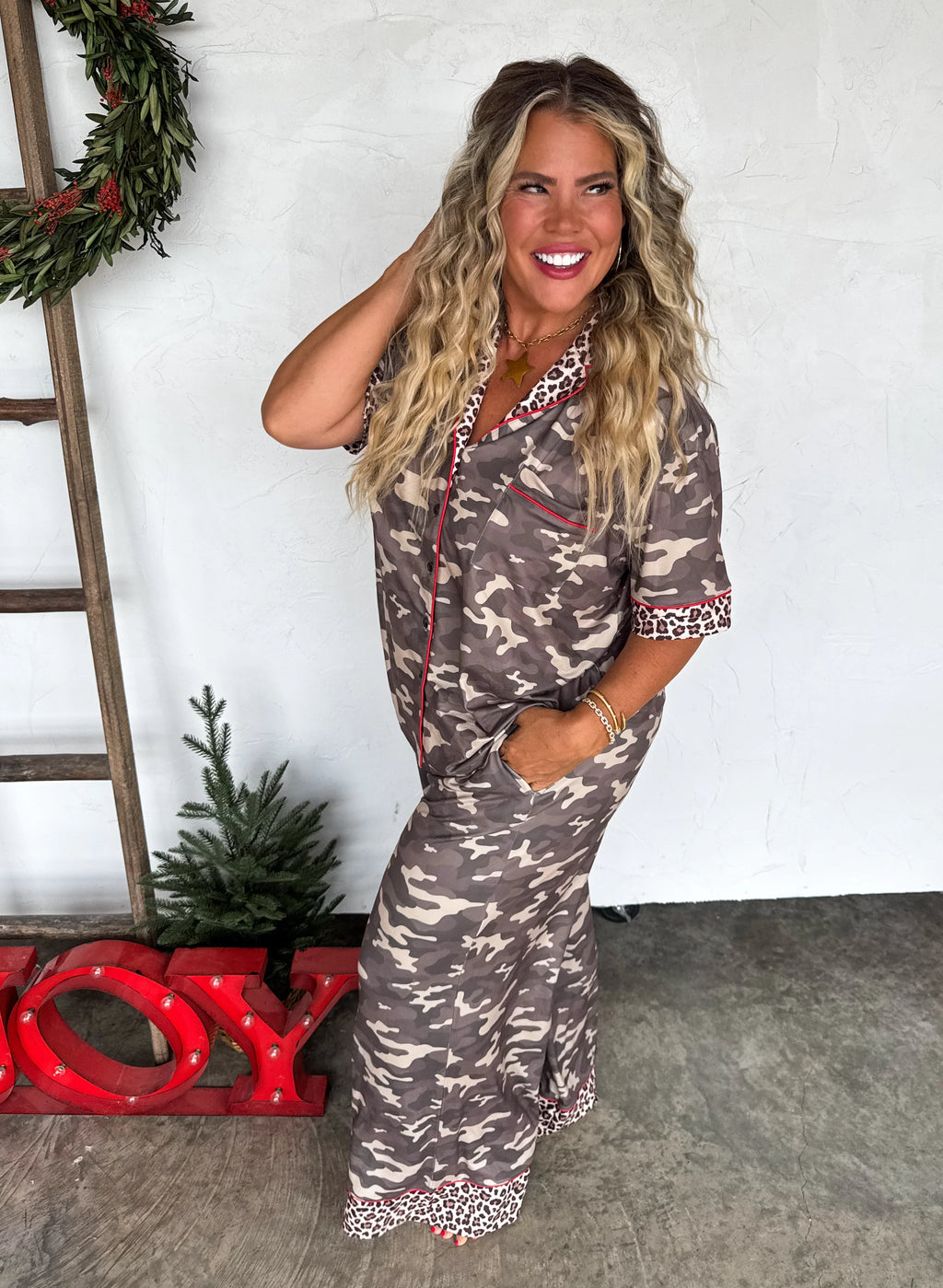 Luxe Camo & Leopard PJ Set / Pre-Order - Ships Early November