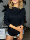Organic Cotton Boyfriend Top (Black)