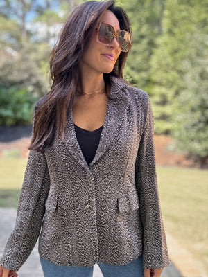 The Heidi Herringbone Blazer