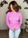 Babs Blouson Sleeve Sweater (Mauve)