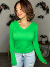 Maddie Microfiber Long Sleeve Tee (Bright Green)