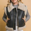 Shearling Faux Leather Fur Vest/Pre-Order/ Ships in 1-2 weeks