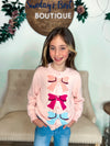 Girls Bow Pink Cardigan/Pre-Order/ ETA: About 2 weeks